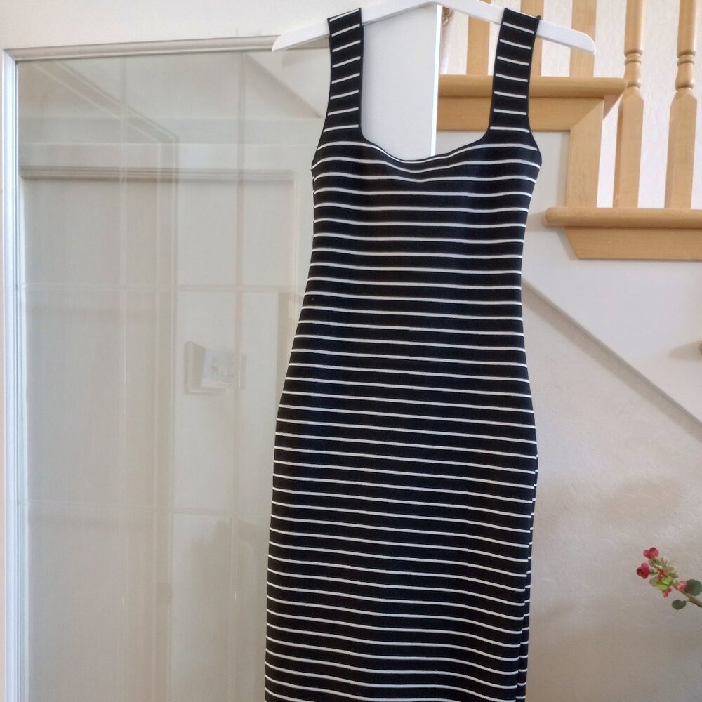 Zara Striped Summer Casual Dress  0 2 XS S